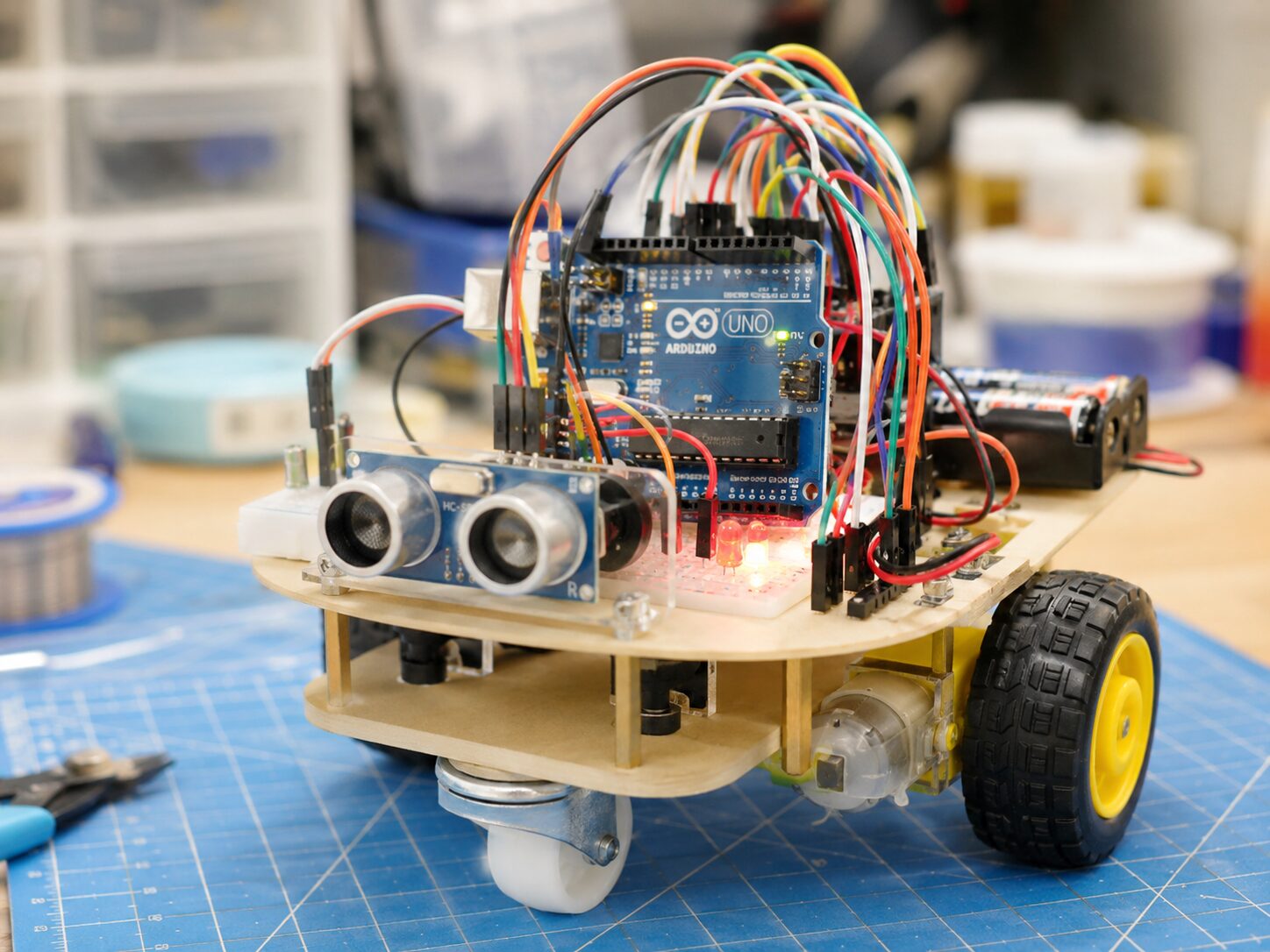 Arduino UNOを搭載した自作ロボットカー